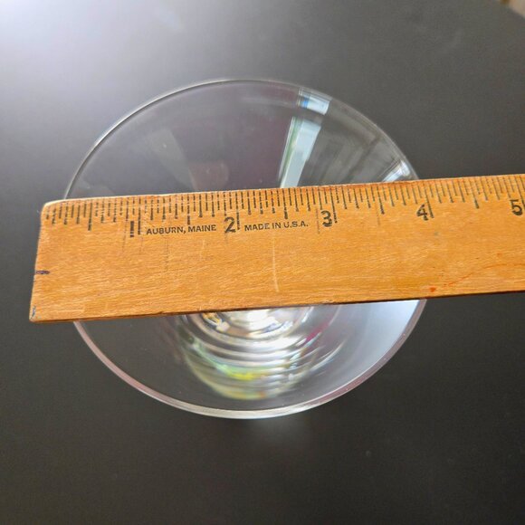 Hand Blown Cosmo Martini Glass SWIRL Bubble Ball Stem Murano Fasce Style - Picture 12 of 13